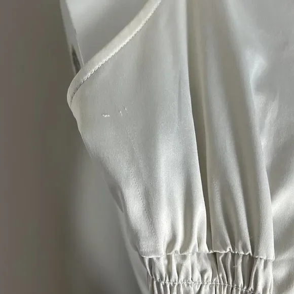 Zara slip dress gathered waist light silver size small - Picture 9 of 11